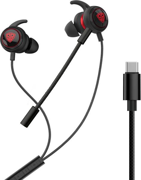 SpinBot BattleBudz C30 Type-C Gaming Earphones with Gaming Driver & Boom Mic Wired Gaming