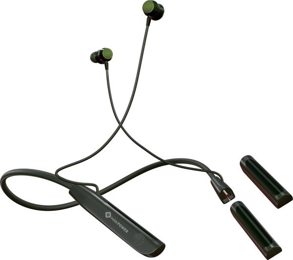 MAK POWER Touch Control, 100H Music Time with Extra Detachable Battery Wireless Neckband Bluetooth