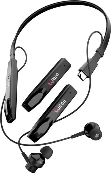 delphine Ubon Neckband CL-40 with Dual Battery, 120hr Playtime,calling handsets Bluetooth Gaming