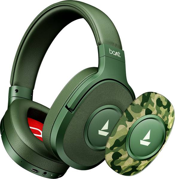boAt Rockerz Plus 550, Customizable Earcups, 100H Battery, Dual Pair, Noise Isolation Bluetooth