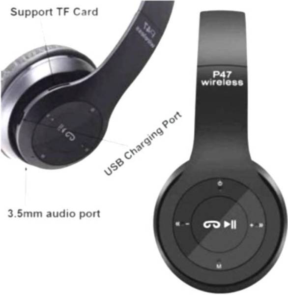 ROAR TS-1097 P47 Headset Super Extra Bass Bluetooth Headset (Furious On the Ear) Bluetooth Headset