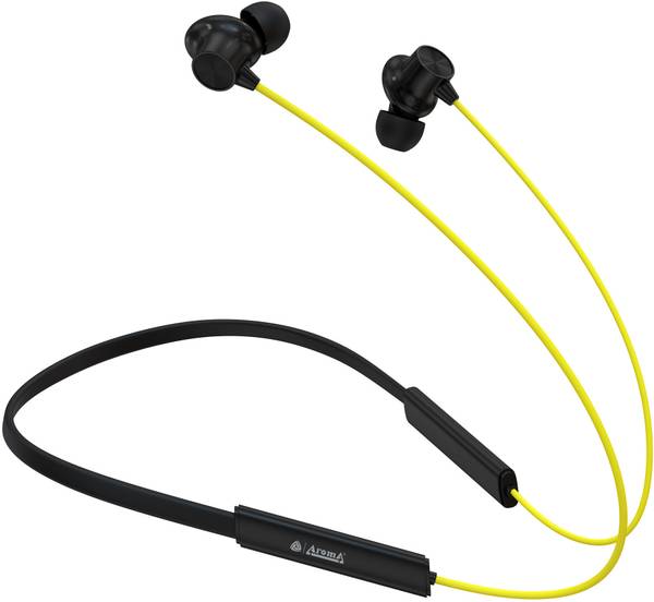 Aroma NB121A Buds Wireless 3 Upto 60H Playtime*, ENC, Magnetic On/Off Neckband Bluetooth
