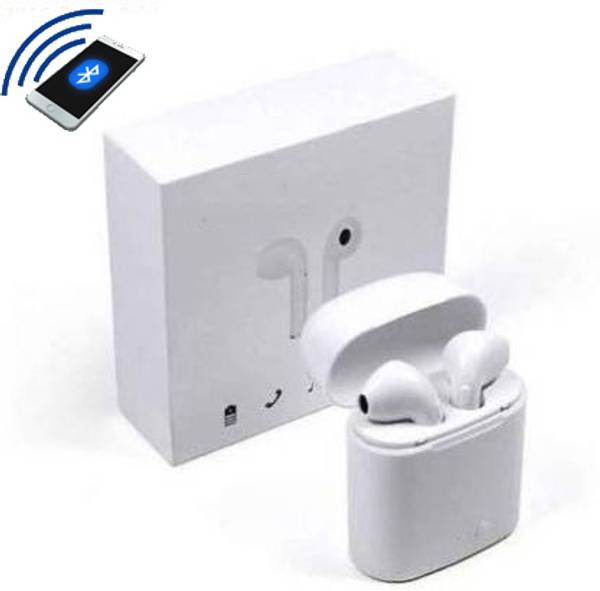 Gadget Master Bluetooth Earphone with Mic HEADPHONE Bluetooth Headset (White, In the Ear)26 Bluetooth
