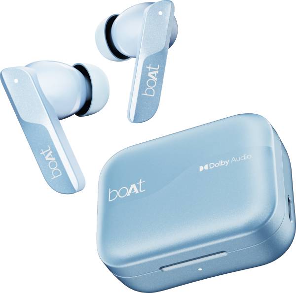 boAt Airdopes 800 w/ Dolby Audio, 4 Mics AI-ENx Tech, Titanium Drivers & ASAP Charge Bluetooth Headset