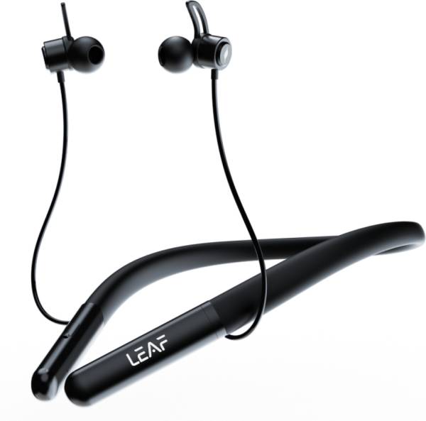 Leaf Rush X342 Neckband, AI SOUND App, 28H Playtime, Silicon Neckline, 3 EQ Mode Bluetooth