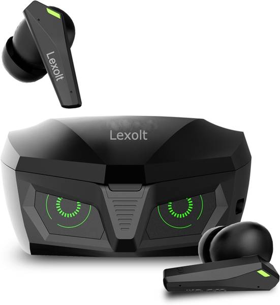 Lexolt Monster 40ms Latency, Quad Mic ENC, 60 Hr Playback, v5.3 Gaming Earbuds Bluetooth