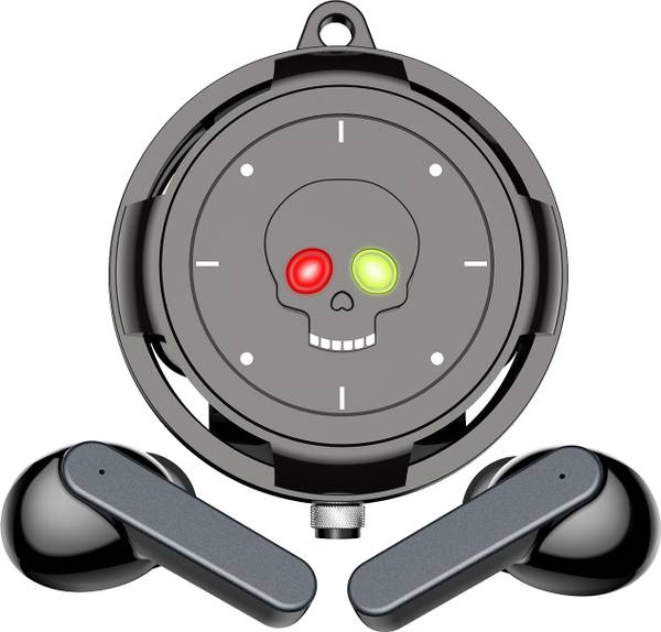 Digiwins Chain Skull Earbuds With Fidget Spinner ANC/ENC Tech, Ultra-Fast 40ms Latency Bluetooth Headset