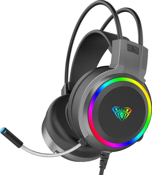 Aula S608 Wired Gaming Headphone With Mic & USB-A, 2x3.5mm Jack | RGB Wired Gaming