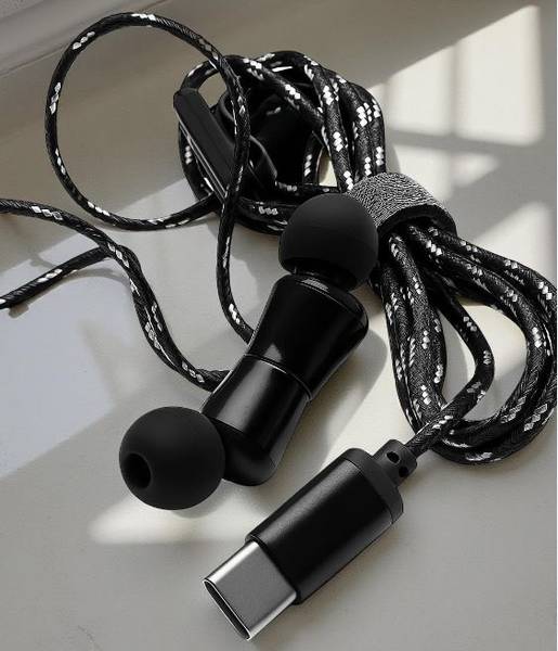Deal Bazaar Premium Type-C Wired Earbuds with HD Stereo Sound & Inline Mic Wired