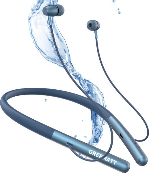 GREE MATT Upto 70 HrsPlayback,Fast Charging,Waterproof for Gaming,Bluetooth Neckband N15 Bluetooth