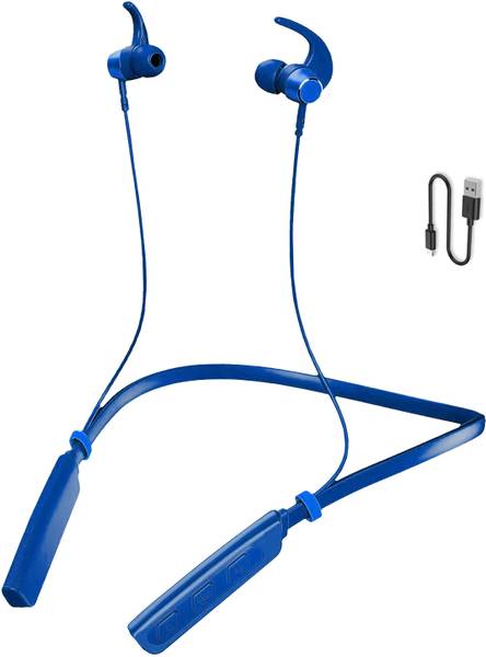 TEQIR High Bass Neck Band with Mic and Noise Cancellation  Wireless Earphones Bluetooth Gaming