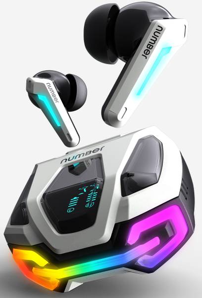 Number Super Buds GT M9 Gaming TWS Earbuds, 60Hr Playback, ANC, 4 Mic ENC, Dual Pairing Bluetooth Headset