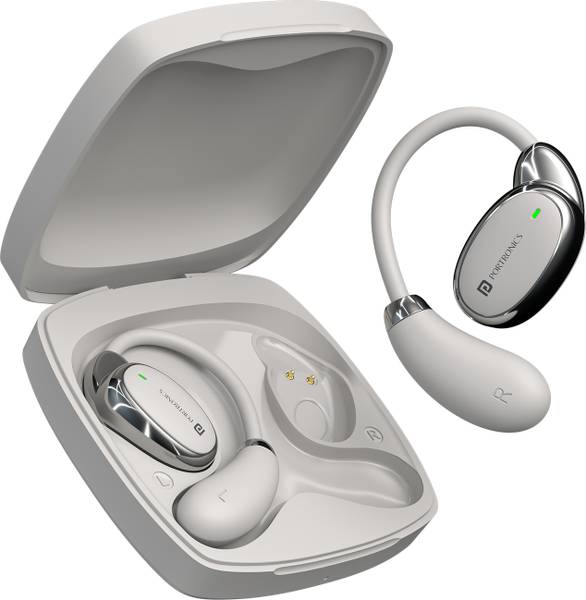 Portronics Harmonics Twins 31 Over Ear Smart Earbuds with HD Mic, Secure & Flexible Earhook Bluetooth