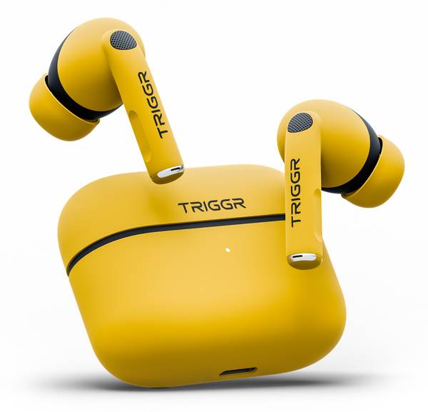 TRIGGR Ultrabuds N4 with Premium Finish, Rubber Grip Design, 40H Battery, 13 mm Drivers Bluetooth