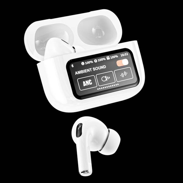 ULTADOR Airpods Pro 4+ (new lauched) Bluetooth V5.4 ANC+ENC With LED Touch Screen Bluetooth without Mic Headset