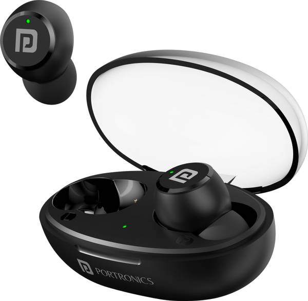 Portronics Harmonics Twins S13 in Ear Earbuds With Mic,24H Playtime,Game/Music Mode,BT5.3v Bluetooth Headset