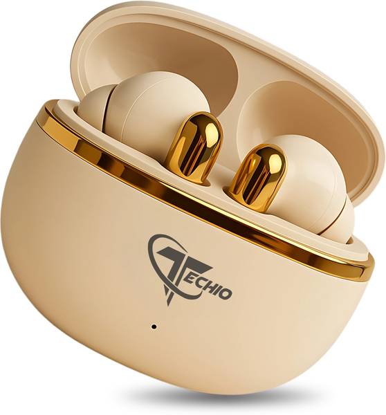 Techio Nirvana Ion Bluetooth Earbuds  Deep Bass, 40H Playback, and Touch Controls Bluetooth