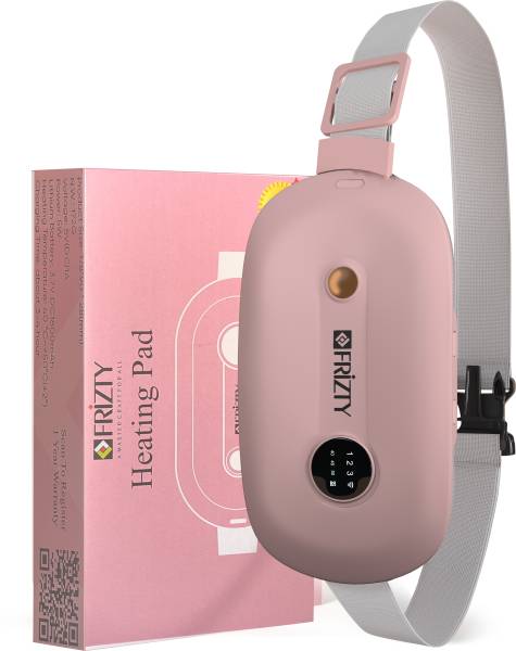 Frizty Heating Pad Cramp Relief 3-leval Temp & Massage, Back & Belly, 1Yr Warranty Pink Heating Pad