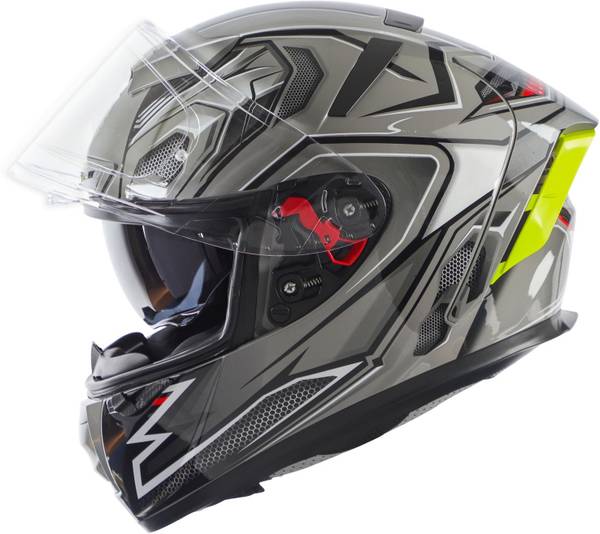 IGNYTE IGN-4 Racer ISI/DOT Certified Full Face Graphic Helmet with Inner Sun Shield Motorbike Helmet