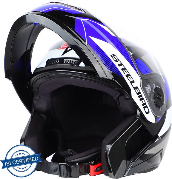 Steelbird SBA-7 Huracan ISI Certified Flip-Up Helmet for Men and Women Motorbike Helmet