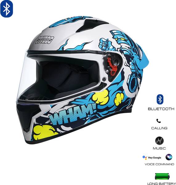 STUDDS Thunder Communication Ready D10 Bluetooth Helmet Motorbike Helmet