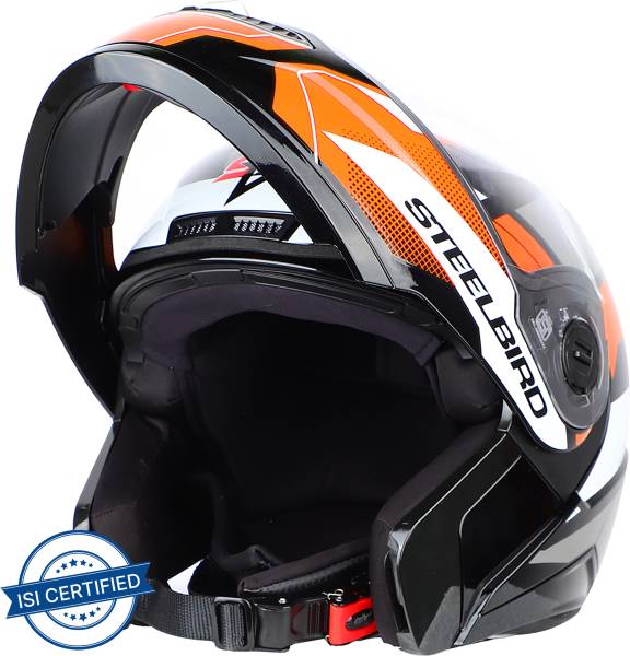 Steelbird SBA-7 Huracan ISI Certified Flip-Up Helmet for Men and Women Motorbike Helmet