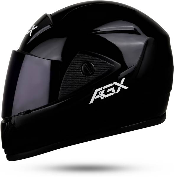 Agx Rado Black with Anti UV PC Visor ABS Material Unisex Motorbike Helmet