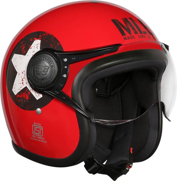 ROYAL ENFIELD Jet MLG with Visor Open Face ISI & DOT Certified Half Face Women Helmet Motorbike Helmet