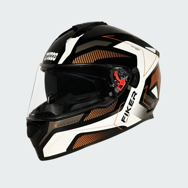 STUDDS Drifter D5 Fiker ISI Certified with Dual Visor & Spoiler Full Face Helmet Helmet Motorbike Helmet