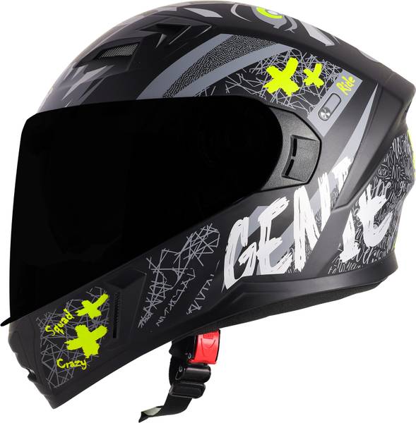 Steelbird SBA-21 Genie ISI Certified Full Face Graphic Helmet for Men & Women Motorbike Helmet