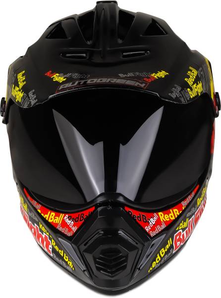 Agx Autogreen X8 Redbull With Polycarbonate Visor Unisex Helmet Motorbike Helmet