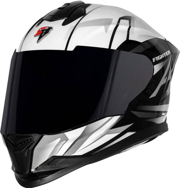 Steelbird SBH-57 Fighter F4 ISI and DOT Certified Full Face Helmet for Men and Women Motorbike Helmet
