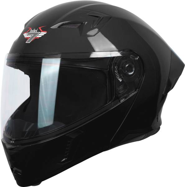 Steelbird SBA-20 7Wings ISI Certified Flip-Up Helmet with Black Spoiler for Men and Women Motorbike Helmet