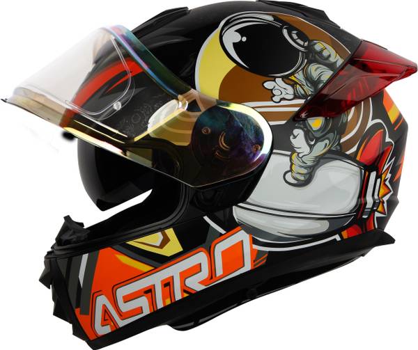 IGNYTE IGN-8 Astronaut ISI/DOT Certified Full Face Graphic Helmet with Inner Sun Shield Motorbike Helmet