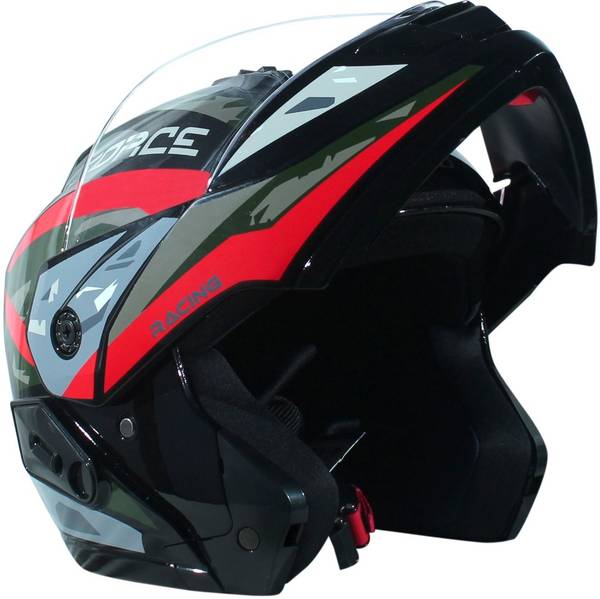 GSB G- FORCE FLIPUP BLACK(RED STICKER) HELMET Motorbike Helmet