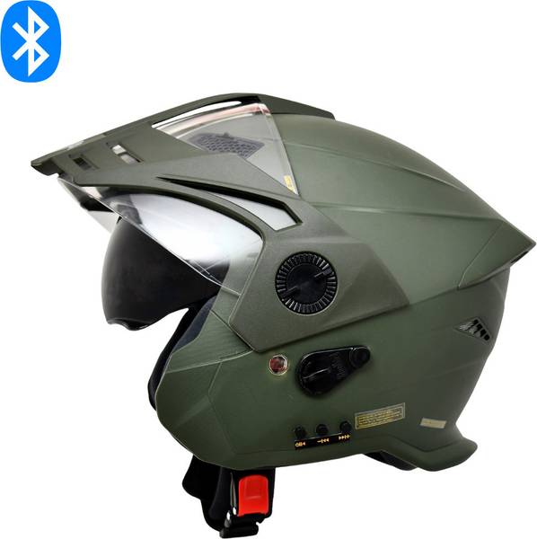 HEADFOX N2 AVA ISI Certified Smart Bluetooth Helmet | Calls | Music | Voice Asst. Motorbike Helmet