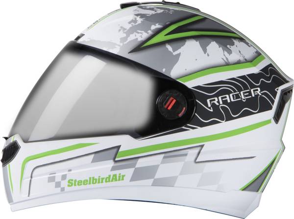 Steelbird SBA-1 Racer ISI Certified Full Face Graphic Helmet for Men and Women Motorbike Helmet