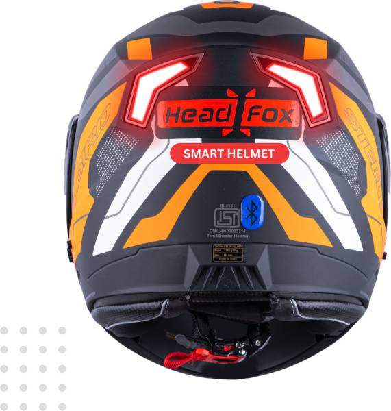 HEADFOX N2 Air 7 Smart Bluetooth GPS | Music | Calls | Waterproof | Voice Asst. Road DV Motorbike Helmet