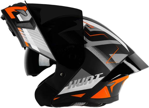 Steelbird SBA-20 Hunt ISI Certified Flip-Up Graphic Helmet for Men with Inner Sun Shield Motorbike Helmet