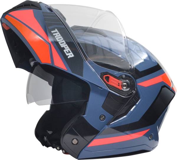 STUDDS Trooper D1 Flip-up Full Face with Dual Visor Motorbike Helmet