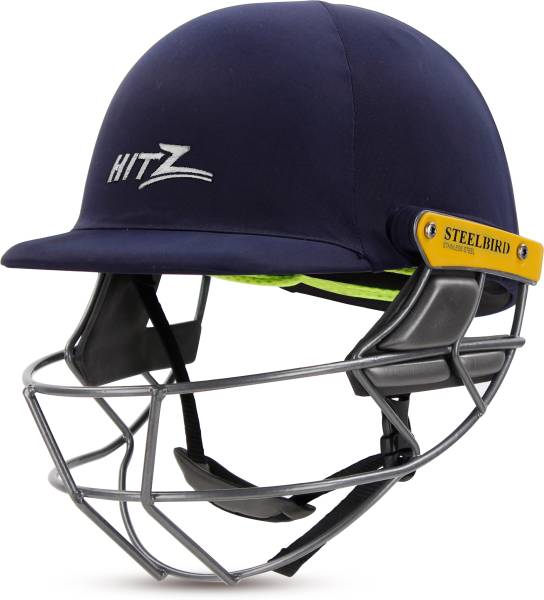 Steelbird Hitz Stainless Steel Premium Cricket Helmet for Men & Boys with Neck Guard Cricket Helmet