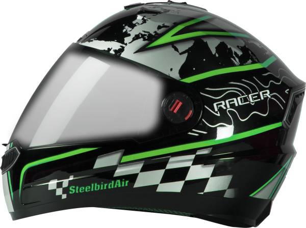 Steelbird SBA-1 Racer ISI Certified Full Face Graphic Helmet for Men and Women Motorbike Helmet