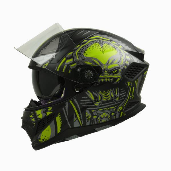 Steelbird SBH-25 Predator ISI Certified Full Face Graphic Helmet for Men and Women Motorbike Helmet