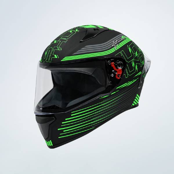 STUDDS Thunder D11 ISI Certified Full Face Graphic with Clear Visor Motorbike Helmet