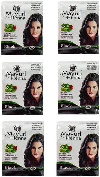 mayuri Henna Natural Black 30gm (Pack of 10)