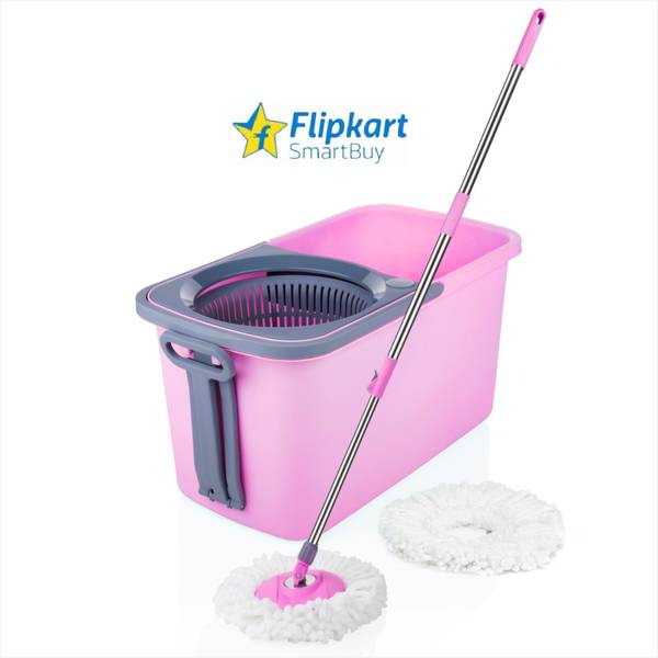 Flipkart SmartBuy HOME CLEANING MOP SET 360 CLEANING MOP SET COMES WITH 2 MICROFIBER REFILL Bucket, Mop, Mop Set