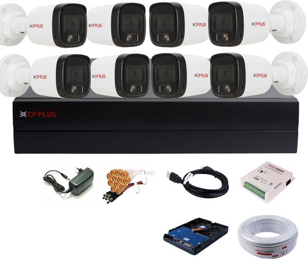 CP PLUS 8 Channel HD DVR 1080P,Color Nightvision With Audio IP67 2.4MP Outdoor Camera,06 Security Camera