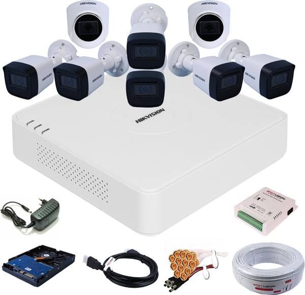 HIKVISION 8 Channel HD DVR 1080P,IP67 2MP Outdoor & Indoor Camera (1080P),COMBO-20 Security Camera