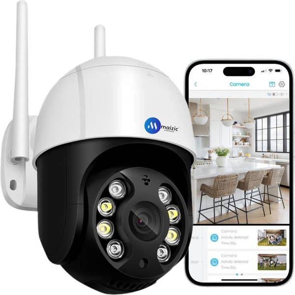 Maizic Smarthome Rhino Black 3 Mega Pixels, WiFi Waterproof, Night