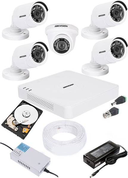 HIKVISION 1MP HD 8 CHANNAL DVR DS-7A08HGHI-F1 /ECO & 1Pcs DOME 720p DS-2CE5ACOT-IRP/ECO, 4Pcs BULLET 720p DS-2CE1ACOT-IRP/ECO Camera COMBO KIT Securit...
